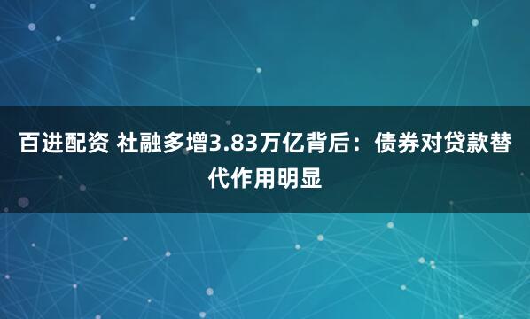 百进配资 社融多增3.83万亿背后：债券对贷款替代作用明显