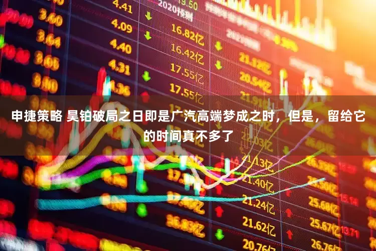 申捷策略 昊铂破局之日即是广汽高端梦成之时，但是，留给它的时间真不多了