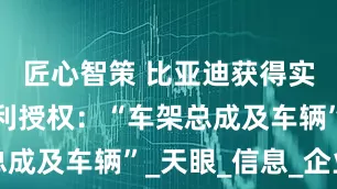 匠心智策 比亚迪获得实用新型专利授权：“车架总成及车辆”_天眼_信息_企业